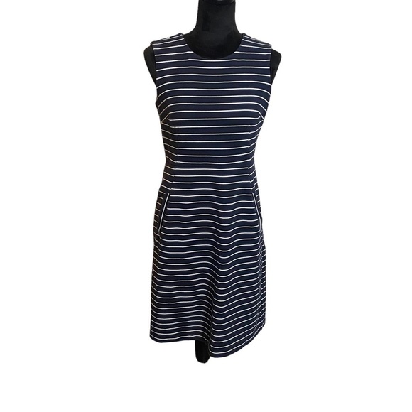 Lands End Navy Blue and White Dress Nautical Preppy Vacation Resort Cruise Sz 6 - Picture 12 of 12